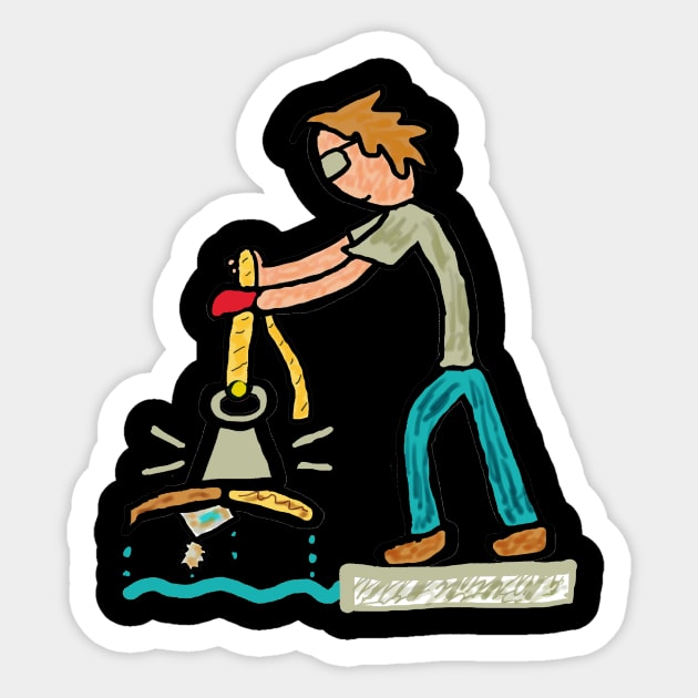 Magnet Fishing Sticker by Mark Ewbie